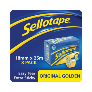 Sellotape Original Golden Tape 18mmx25m (Pk 8) 1569069