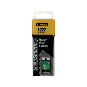 Stanley SharpShooter H/Duty 12mm 1/2in Type G Staples 1-TRA708T
