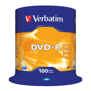 Verbatim Matt Silver 4.7GB 16x Speed DVD-R Surface Discs (Pack