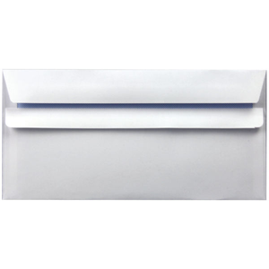 White DL Self Seal Wallet Envelopes 90gsm  Pack of 1000 -