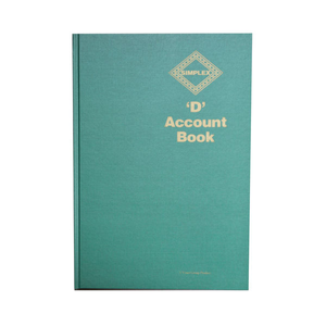 Simplex Green Hardback D Accounts Book  Full Year - D