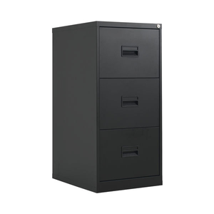 Talos 1000mm Black 3 Drawer Filing Cabinet
