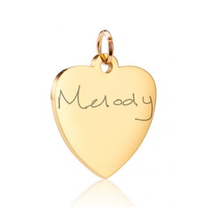 Gold Handwriting Charm