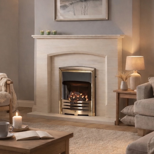 Gallery Dacre 54" Limestone Fireplace