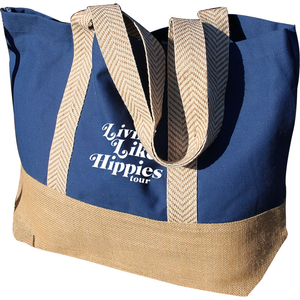 County Line Cotton & Jute Tote