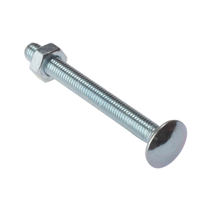 ForgeFix M10 x 180mm Carriage Bolt & Nut ZP 10CB10180 (10 Pack)