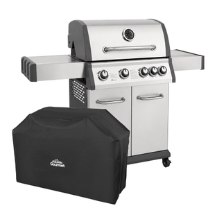 Dellonda 4+1 Burner Deluxe Gas BBQ & Water Resistant Cover, Stainless Steel - DG231