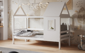 Flair Nature Single Treehouse Bed White Wooden