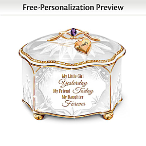 My Daughter Yesterday, Today, Forever Personalized Music Box