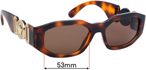 Sunglass Fix Replacement Lenses for Versace MOD 4361 - 53mm Wide