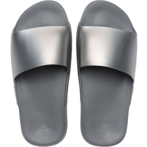 Havaianas Slide Metallic Sliders - 6 - 7 UK / Silver