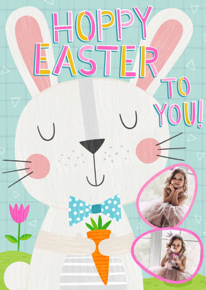Hoppy Easter Photo Upload Card.