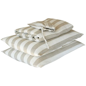 French Signature - Flat/Fitted Sheet Set Large Stripes Queen 2pce