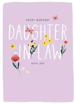 GUK Floral Typographic Daugter-in-law Birthday Card