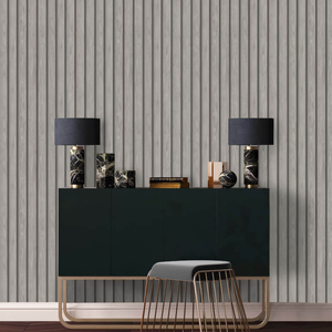 Holden Decor Wood Effect Slats Grey Wallpaper - 13133