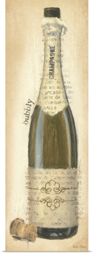 Bubbly Champagne Bottle