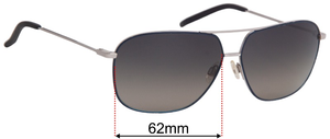 Sunglass Fix Replacement Lenses for Maui Jim MJ778 Kami - 62mm Wide