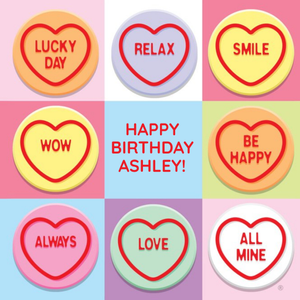 Swizzels Love Hearts Birthday Card
