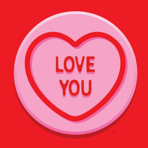 Love Hearts Swizzels Pink Love Heart Love You Valentine's Day Card