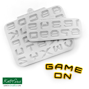Science Fiction Alphabet and Numbers Silicone Moulds, set of 2