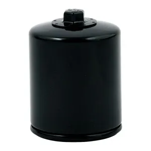 K&N Spin On Oil Filter For 1999-2017 Twin Cam Black Finish With Top Nut (Repl. 63798-99 & 63731-99A) (KN-171B)