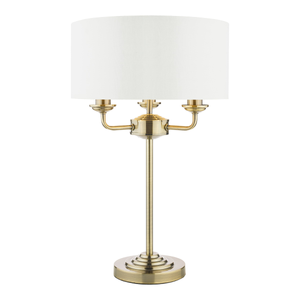 Laura Ashley Sorrento Table Lamp Antique Brass with Ivory Shade