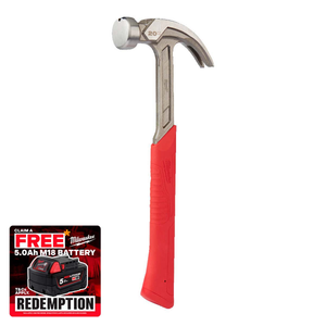 Milwaukee 4932478656 20oz Steel Curved Claw Hammer