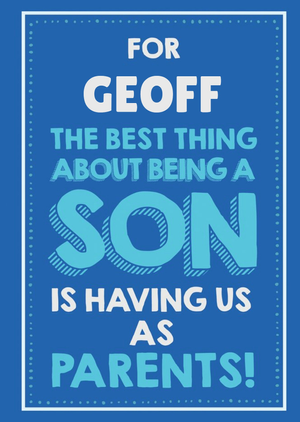 Jam and Toast Typographic Funny Humour Son Birthday Card