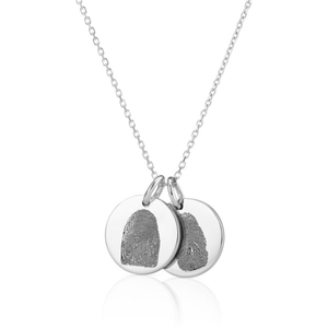 Duo Disc Fingerprint Necklace