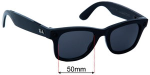 Sunglass Fix Replacement Lenses for Ray-Ban RW4002 Stories Wayfarer - 50mm Wide