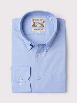 Blue Long Sleeve Button Down Oxford Shirt