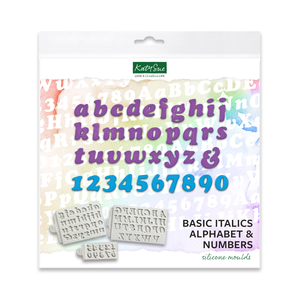 Basic Italics Alphabet and Numbers Mould, set of 3
