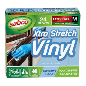 Sabco Hi-Flex Blue Disposable Gloves Medium 24pk
