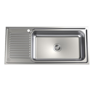 Punch Mega Single End Right Hand Bowl Sink Stainless Steel 1 Tap Hole [192388]