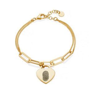 Gold Link Fingerprint Bracelet