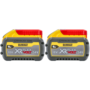 DeWalt DCB547 18V/54V XR Flexvolt 9Ah Li-Ion FLEXVOLT Battery - Twin Pack