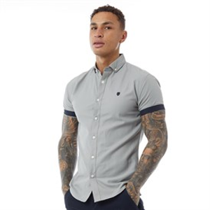 883 Police Mens Crandon Short Sleeve Shirt Grey