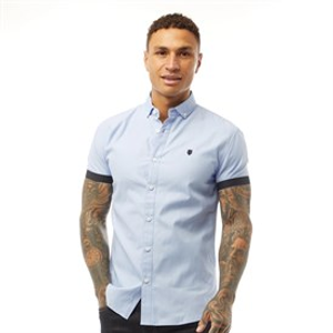 883 Police Mens Crandon Short Sleeve Shirt Sky