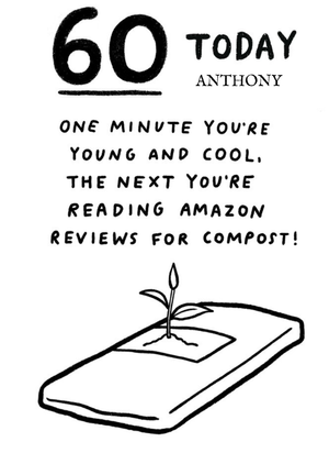 Humorous Typographic 60th Birthday Card