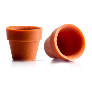 Dobla orange coloured white chocolate large flowerpot - 28 pieces