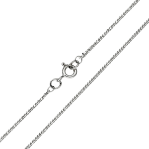 9ct White Gold 1.44mm Filed Spiga Chain - 20 inch/ 50cm