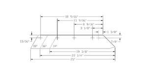Rib Share Fits Ford Raydex & Oliver Plows with 16" Bottoms 4 Hole (Fits 3 Hole) Model 150-151 Four 7/16” x 1 1/2” Clipped Head