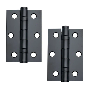 Ball Bearing Hinge - 76mm - Matte Black - Pair - Hardware Solutions