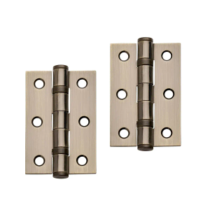 Ball Bearing Hinge - 76mm - Antique Brass - Pair - Hardware Solutions