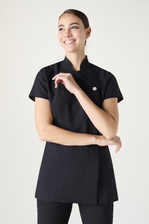 SJ Women's One Button Tunic, Black