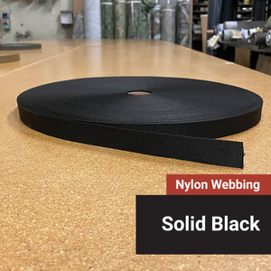 Nylon Webbing - Black - 15ft - 2"