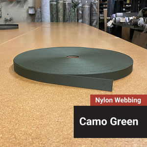 Nylon Webbing - Camo Green - 15ft - 1.5"