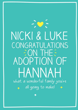 Happy Jackson Baby Adoption Hand Drawn Lettering Happy Card