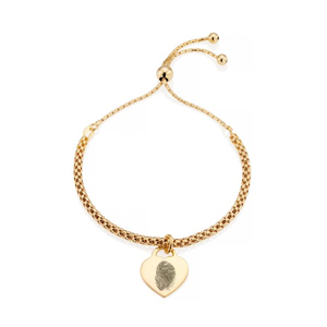 Gold Popcorn Fingerprint Bracelet