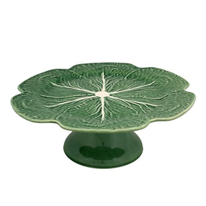Bordallo Pinheiro - Cabbage Green Cake Stand 31cm